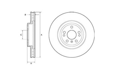 DELPHI DISCOS DE FRENADO 2SZT. MERCEDES GLE (C292)  