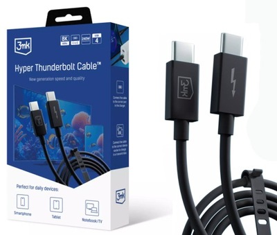 Kabel Hyper ThunderBolt 3MK USB-C/USB-C 1m 240W 5A