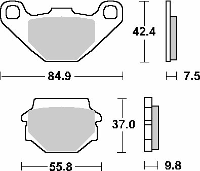 SBS ZAPATAS DE FRENADO KH67 CERAMIC 72  