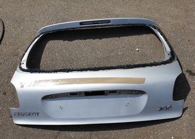 Крышка багажника задняя peugeot 206 hb серебристая фото №1