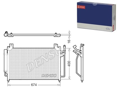 CONDENSADOR DE ACONDICIONADOR MAZDA CX-7 2.2D 2.3 10.07-03.13 DENSO  