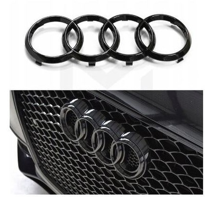 ЭМБЛЕМА ПЕРЕД AUDI A3, A4 B7, B8, A5 ЧЕРНЫЙ 273MM фото