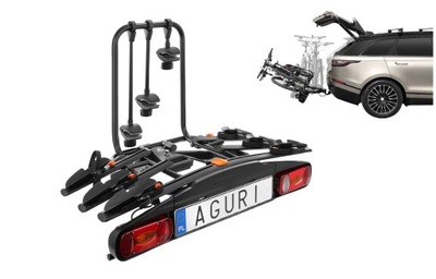 BOOT BIKES PLATFORM ON TOW BAR AGURI ACTIVE BIKE BLACK 3 BIKES 13-PIN  