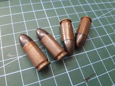 Stare piękne Naboje do pistoletu P08 P38 kaliber 9mm łuska pocisk nabój