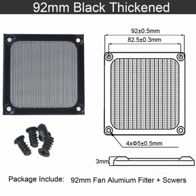 9cm Black Thickened Aluminiowy odpórowy wentylator wentylatorowy Grill Fan