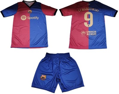 Komplet piłkarski LEWANDOWSKI BARCELONA strój sportowy r.140