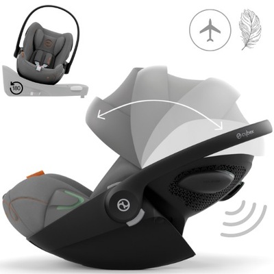 CYBEX LENGVAS KĖDUTĖ AUTOMOBILINIS CLOUD G I-SIZE 0-13 KG LAVA GREY COMFORT 