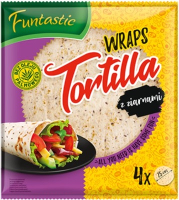 PD Tortilla Fun 250 4x25cm z ziarnem 250g