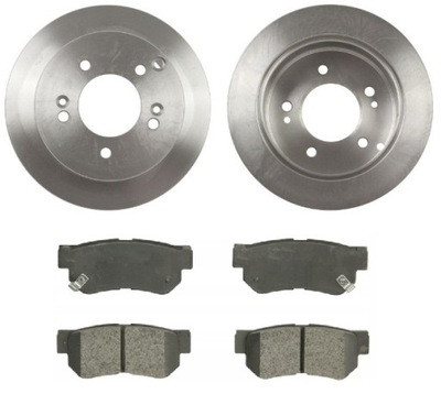 Гальмівні диски + гальмівні колодки гальмівні задня hyundai sonata v tucson magentis sportage ii фото №1