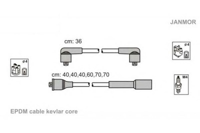 ПРОВОДИ ЗАПАЛЕННЯ JANMOR ZK388 9490 272 DRL22