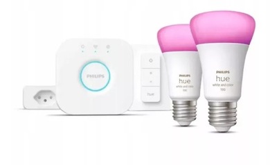ZESTAW STARTOWY PHILIPS HUE WHITE AND COLOR AMBIANCE E27 AD1855