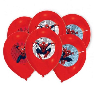 Balony Spider-Man czerwone SPIDERMAN 6 szt