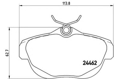 Brembo p 61 087 набор тормозных колодок тормозных, тормоза дисковые фото №1