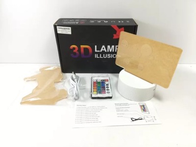 LAMPKA LED ILLUSION 3D Z PILOTEM