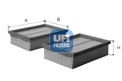 UFI ФІЛЬТР ПОВІТРЯ КОМПЛЕКТ. 2 ШТ