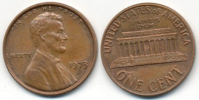 USA 1 Cent - 1973r S ... Monety (nr3)
