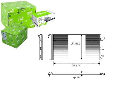 CONDENSADOR DE ACONDICIONADOR FIAT PANDA 06- VALEO  