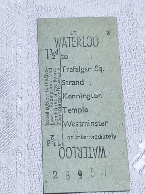 WATERLOO Bilet z okresu Międzywojennego