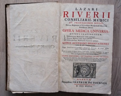 Medycyna - Opera Medica 1737