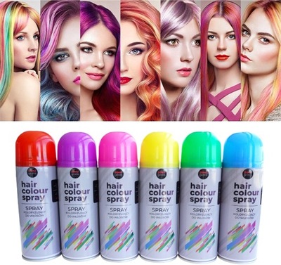 Spray koloryzujący do włosów komplet 6 sztuk C5547