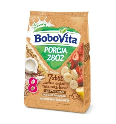 BOBOVITA kaszka mleczna TRUSKAWKA BANAN 8mc 210g