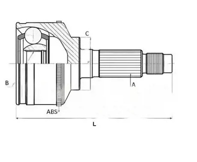 Шарнір піввісь j2820511 nipparts hyundai matrix фото №1