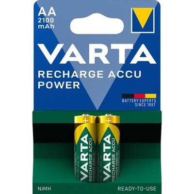 2x AKUMULATORKI BATERIE VARTA R6 AA 2100mAh