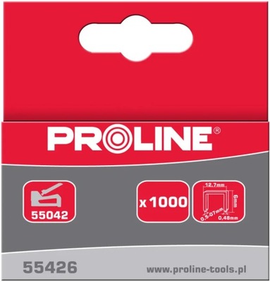 Zszywki hartowane R 12,7mm prostokątne L:6-8mm PROLINE (55426)