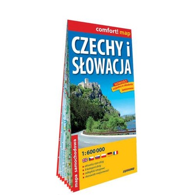 CZECHY I SŁOWACJA LAMINOWANA MAPA SAMOCHODOWA...