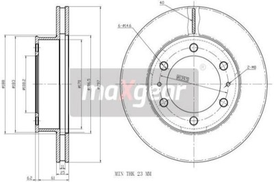 MAXGEAR 19-2350 DISCO DE FRENADO  