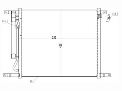 РАДІАТОР КОНДИЦІОНЕРА CHEVROLET AVEO 05-