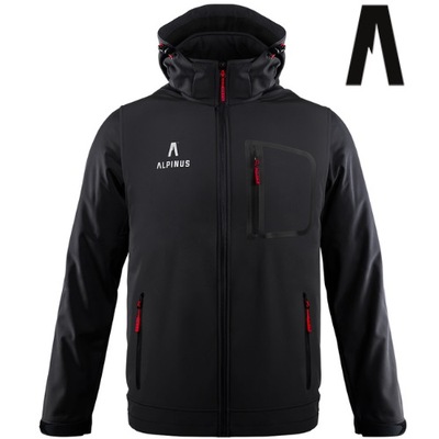 ALPINUS KURTKA SOFTSHELL MĘSKA NA DESZCZ WIATR WODOODPORNA MEMBRANA 10.000