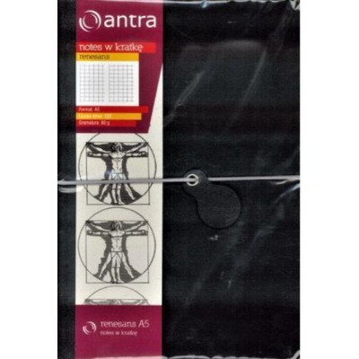 NOTES CZARNY Z GUMKĄ A5 KRATKA DO BIURA SOLIDNY