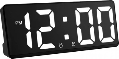 Cyfrowy budzik zegar LED ze ściemniaczem USB