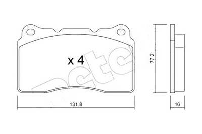 ZAPATAS DE FRENADO VOLVO S60 R 2,5T AWD 03- METELLI  