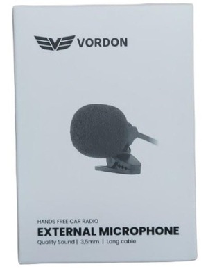 Vordon HT-20 mikrofon zewnętrzny do radia samochodowego z przewodem 3,5m