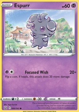 Karta Pokemon Espurr (BST 60) 60/163