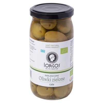 Oliwki Zielone Całe BIO Iorgos, 220g