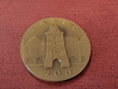 700 lat miasta Zatec medal etui + książeczka
