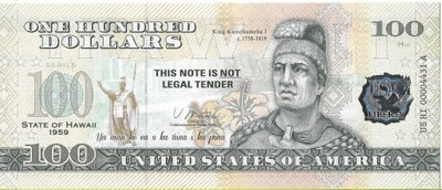 Banknot 100 Dolarów 2022 Hawaii