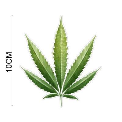 Naklejka liść marihuany Naklejki marihuana zielony