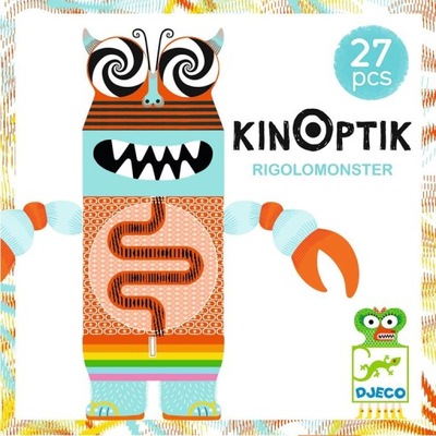 Kinoptik Potworki Rigolo Układanka optyczna Djeco