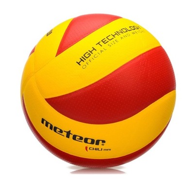 Piłka do siatkówki METEOR CHILI PU Yellow/Red 4