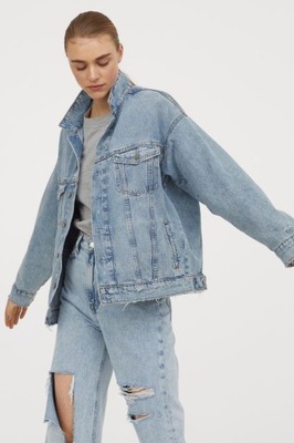 H&M KURTKA DŻINSOWA JEANS OVERSIZE XS OSTATNIA