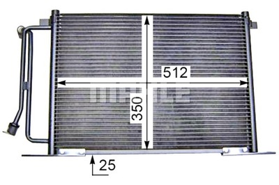 MAHLE CONDENSADOR DE ACONDICIONADOR FORD COURIER FIESTA IV FIESTA MINIVAN  