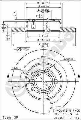 ДИСК ТОРМОЗНОЙ VW T4 96-03