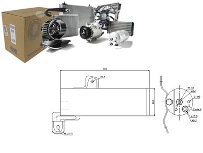 Nissens 95497 осушувач, кондиціонер фото №1