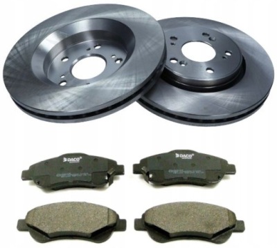 Тормозные диски тормозные колодки перед honda cr-v iii 07- фото №1