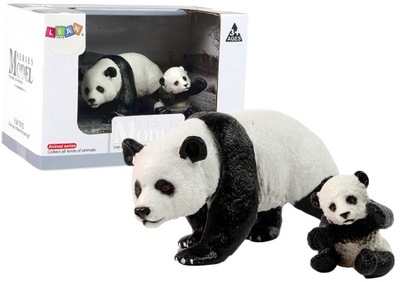 Zestaw 2 Figurek Panda z młodą Pandą Zwierzęta