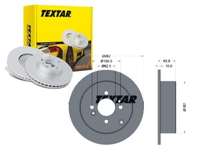 Диск ham. hyundai t. getz 03-i20 08- с esp textar 92161303 фото №1